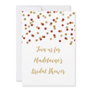 Red Gold Confetti
