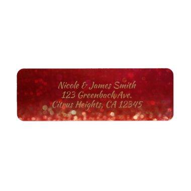 Red & Gold Moroccan Arabian Nights Wedding Label