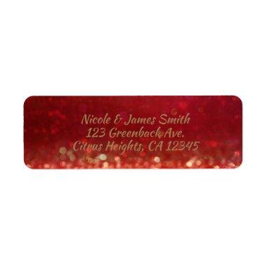 Red & Gold Moroccan Arabian Nights Wedding Label