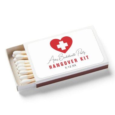 Red Heart Bachelorette Party Hangover Kit Matchboxes