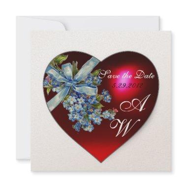 RED HEART & FORGET ME NOT MONOGRAM White Champagne