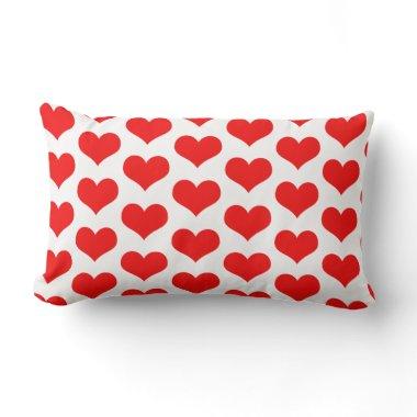 Red Heart Patterns Cute Custom Color Home Decor Lumbar Pillow
