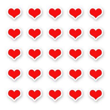 Red Heart Patterns Weddings Valentine's Birthdays Sticker