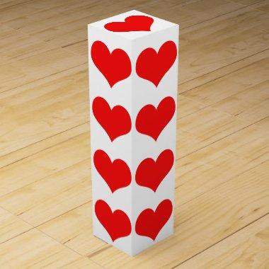 Red Heart Patterns Weddings Valentine's Birthdays Wine Box