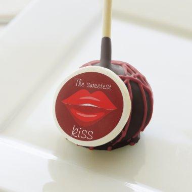 Red Kiss lips Cake Pops