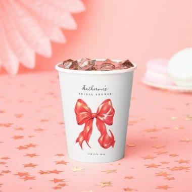 Red Large Bow  Paper Cup