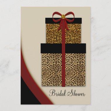 Red Leopard Gifts Leopard Bridal Shower Invitations