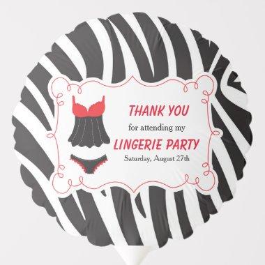 Red Lingerie Party Thank You Balloon