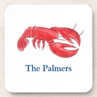 Red Lobster Personalized Beverage Coaster