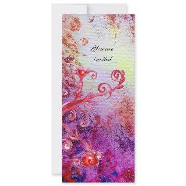 RED MAGIC SWIRLS IN PURPLE YELLOW GOLD SPARKLES
