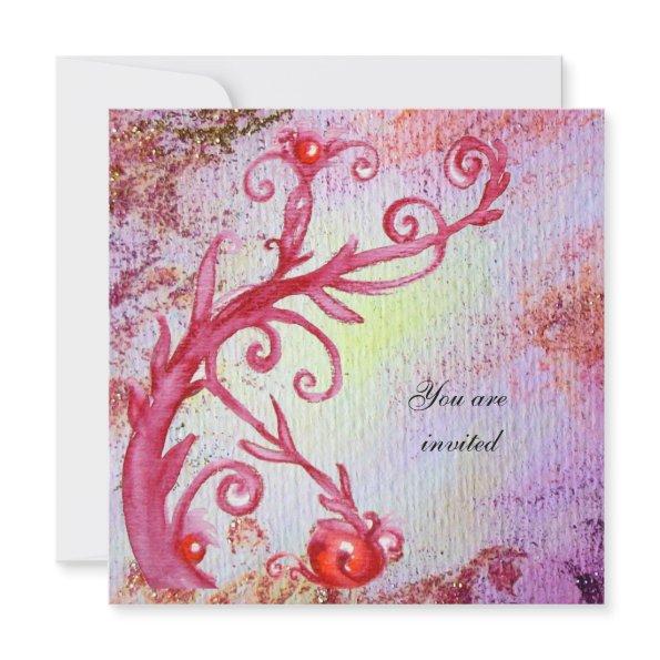 RED MAGIC SWIRLS IN PURPLE YELLOW GOLD SPARKLES