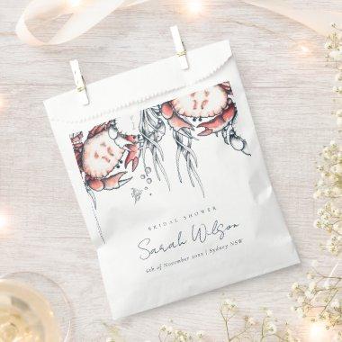 Red Navy Underwater Crab Nautical  Favor Bag