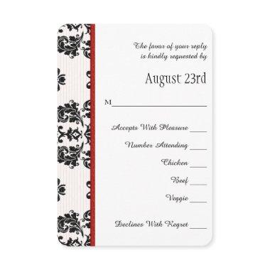 Red Parisian Eiffel Tower RSVP Wedding