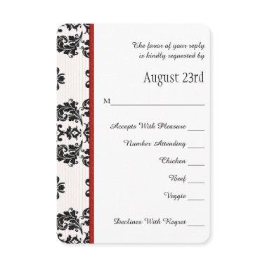 Red Parisian Eiffel Tower RSVP Wedding Invitations