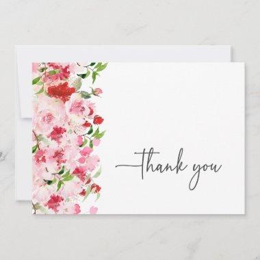 Red Pink Thank You Invitations