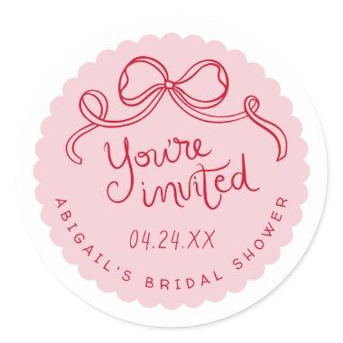 Red Pink Whimsical  Envelope Seal