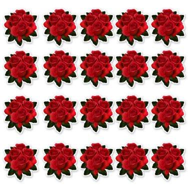 Red Rose Bouquet Multiple Sticker