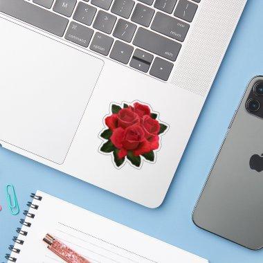 Red Rose Bouquet Sticker