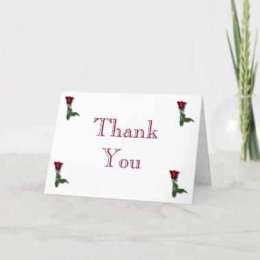 Red Rose Thank You Notes