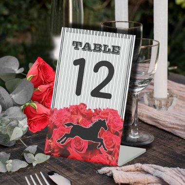 Red Roses and Racehorse Derby  Pedestal Sign