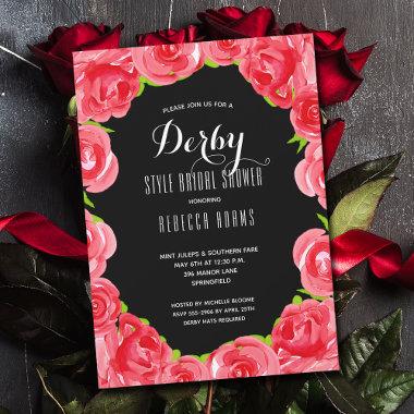 Red Roses Derby Bridal Shower Invitations