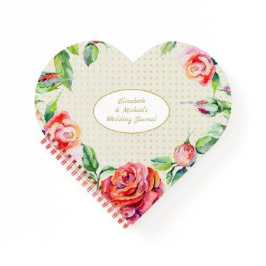 Red Roses Gold Wedding  Making Memory Notebook