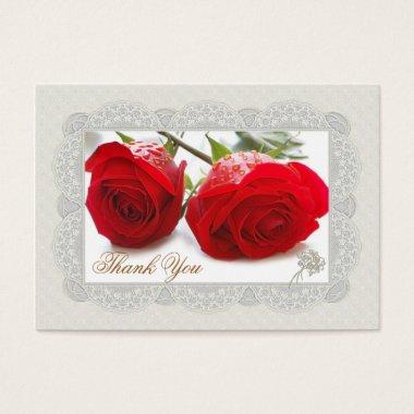 Red roses Thank you Wedding/Gift Tag