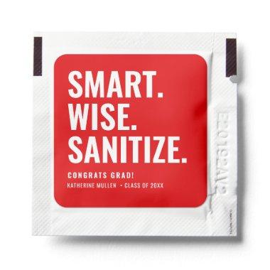 Red Smart Wise Sanitize Graduation Hand Sanitizer Packet