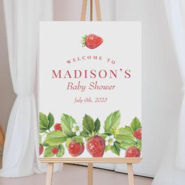 Red Strawberry Berry Sweet Welcome Sign