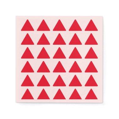 Red Triangle Pattern Pink Modern Artwork Napkins