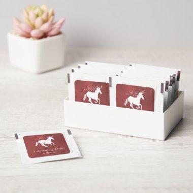 Red Unicorn Personalized Hand Sanitizer Packet