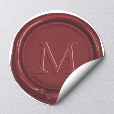 Red Wax Monogram Classic Wedding Favor Red Seal