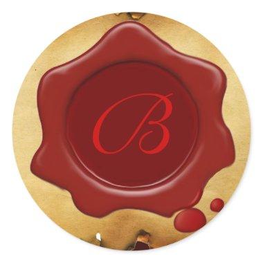 RED WAX SEAL PARCHMENT Monogram