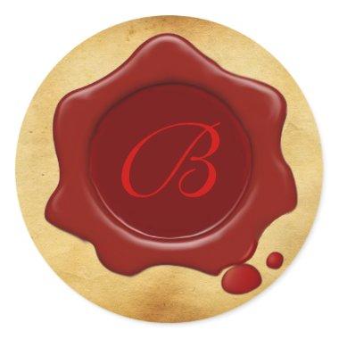 RED WAX SEAL PARCHMENT Monogram