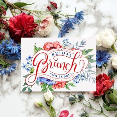 Red White and Blue Floral | Brunch & Bubbly