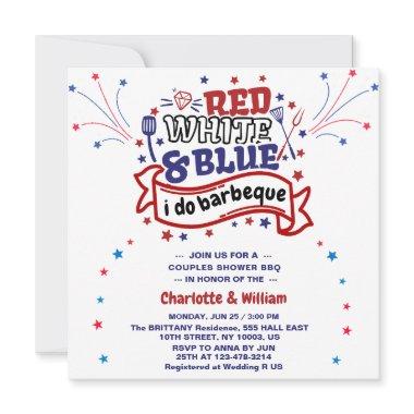 Red White and Blue i do BBQ Couple