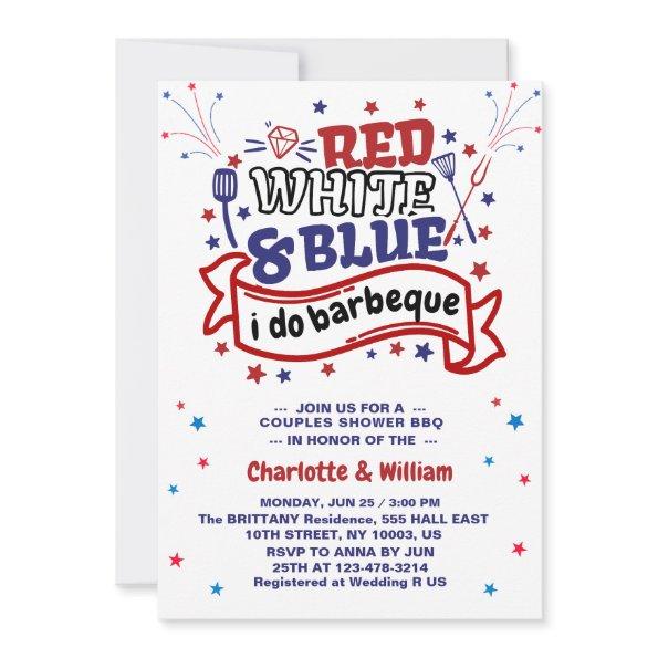 Red White and Blue i do BBQ Couple