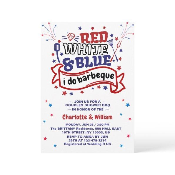Red White and Blue i do BBQ Couple