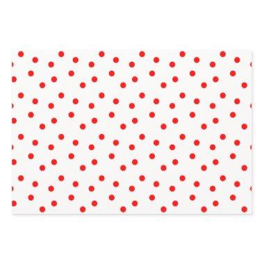 Red White And Green Polka Dot Wrapping Paper Sheets