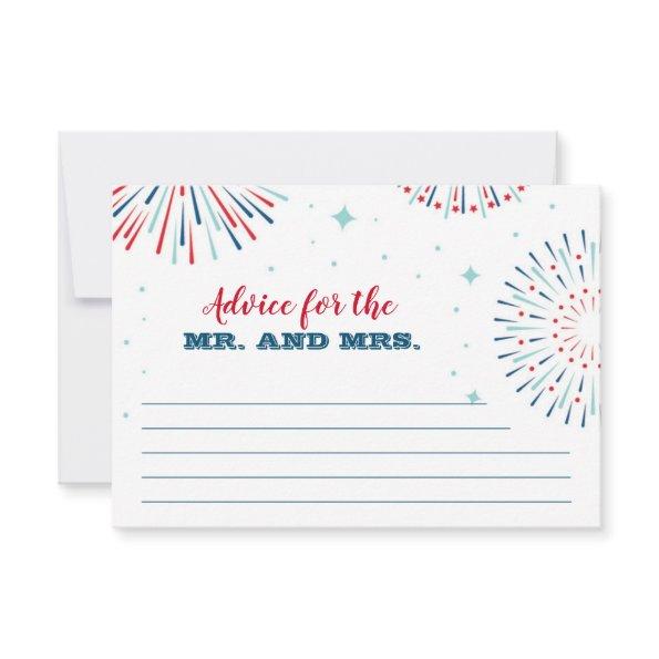 Red, White and I DO Advice Card