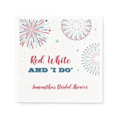 Red, White and I DO  Napkin