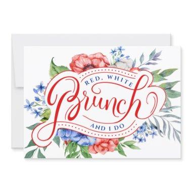 Red White and I Do | Floral Brunch Invitations