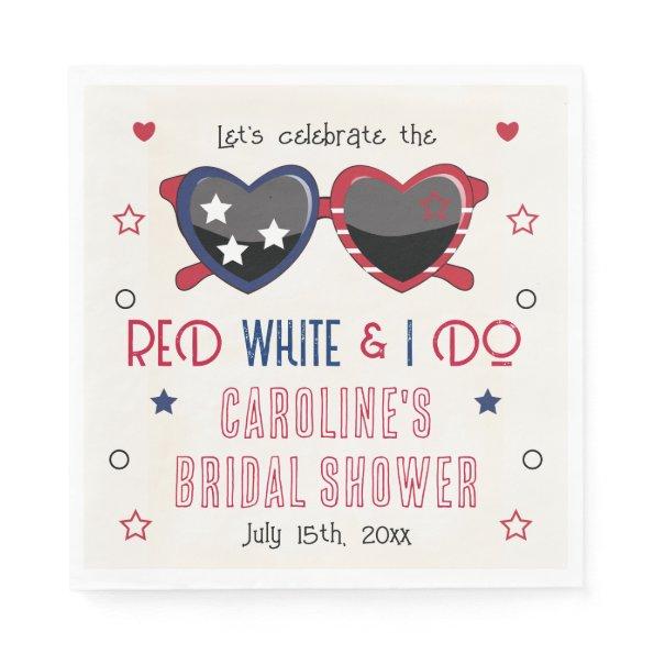 Red White and I Do Heart Sunglasses  Napkins