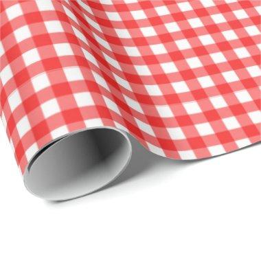 Red | White Gingham Wrapping Paper