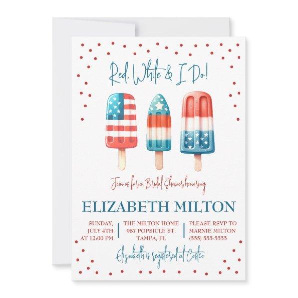 Red, White & I Do Patriotic Popsicle