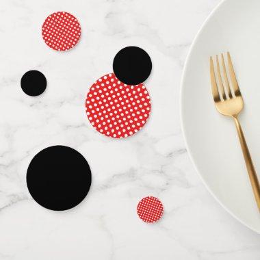 Red & White Polka Dots Birthday Party Confetti