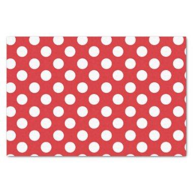 Red & White Polka Dots Birthday Party Tissue Paper
