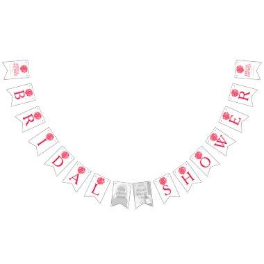 Red white posy  photo bunting bunting flags