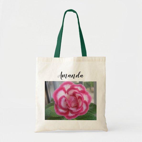 Red white rose, a personalized bag for your brides