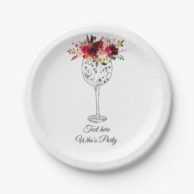 red wine, adult birthday, wedding, Paper Plate